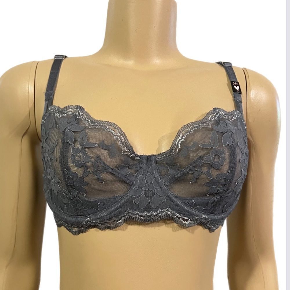 Victorias Secret Dream Angels Push Up Without Padding Metallic Lace Bra